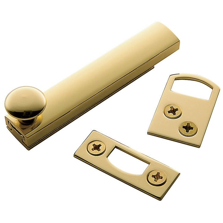 Baldwin 3" Surface Bolt Polished Brass