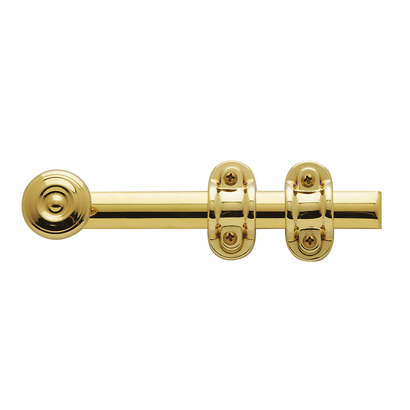 Baldwin 6" Ornamental Heavy Duty Surface Bolt Lifetime Polished Brass