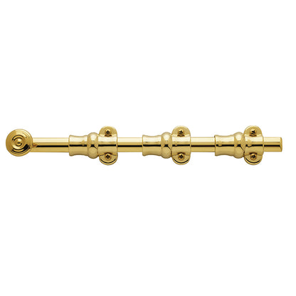Baldwin 18" Ornamental Heavy Duty Surface Bolt Lifetime Polished Brass