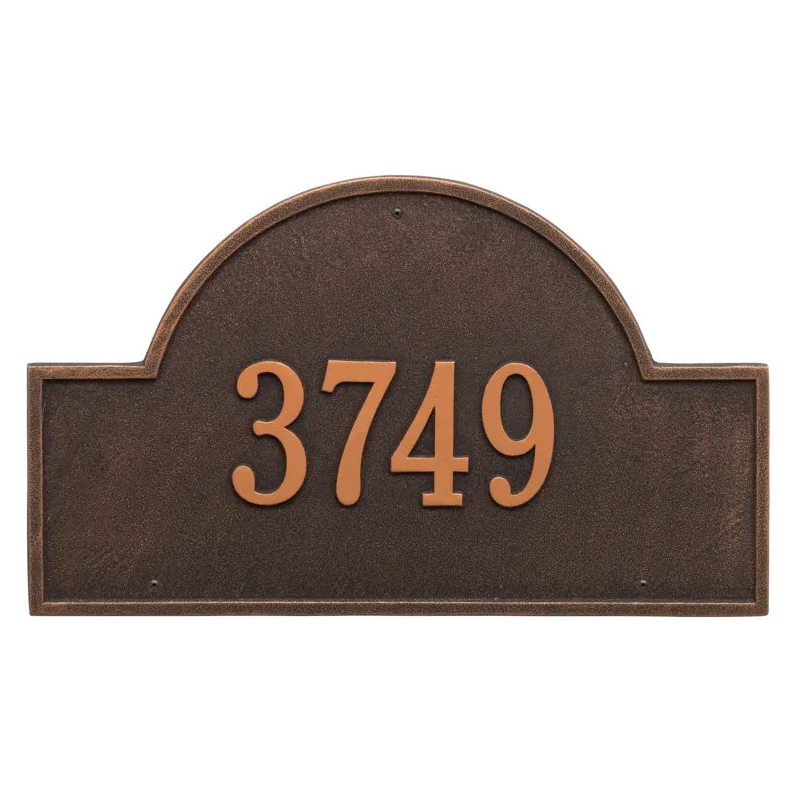 Whitehall 1001 Arch Marker Estate Lawn Address Plaque in Oil Rubbed Bronze