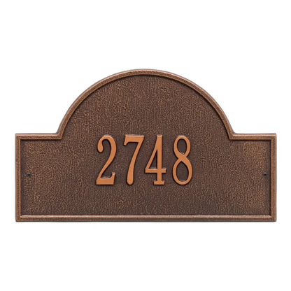Whitehall 1002 Arch Marker Estate Lawn Address Plaque in Antique Copper