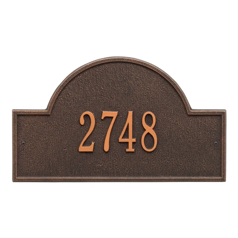 Whitehall 1002 Arch Marker Estate Lawn Address Plaque in Oil Rubbed Bronze