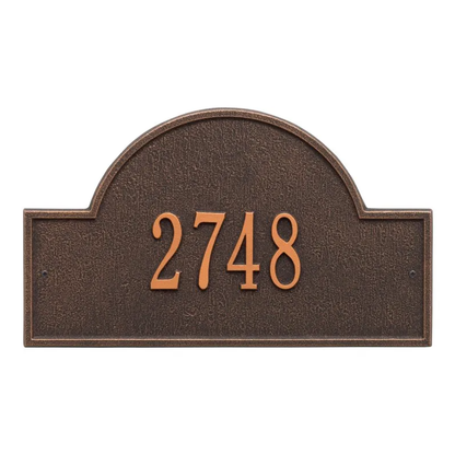 Whitehall 1002 Arch Marker Estate Lawn Address Plaque in Oil Rubbed Bronze