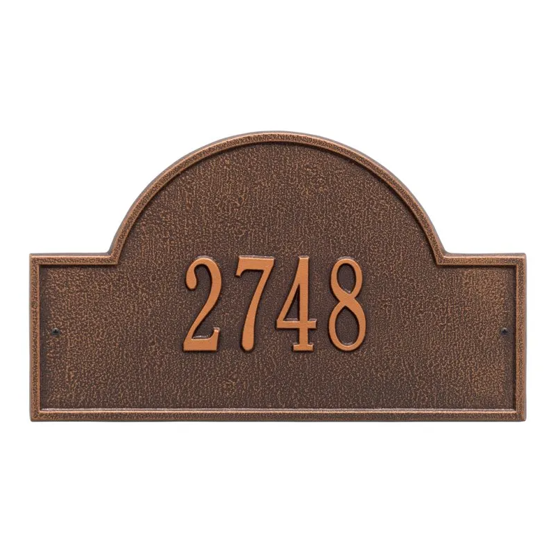 Whitehall 1003 Arch Marker Estate Lawn Address Plaque in Antique Copper