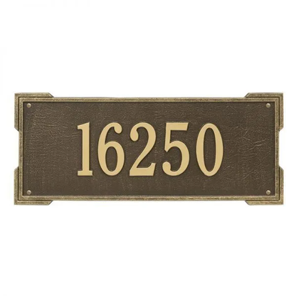 Whitehall 1019 Arch Marker Estate Lawn Address Plaque in Antique Brass