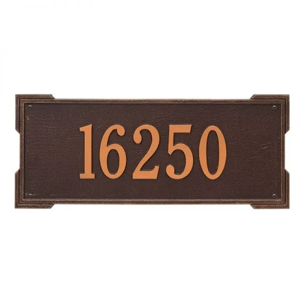 Whitehall 1019 Arch Marker Estate Lawn Address Plaque in Antique Copper