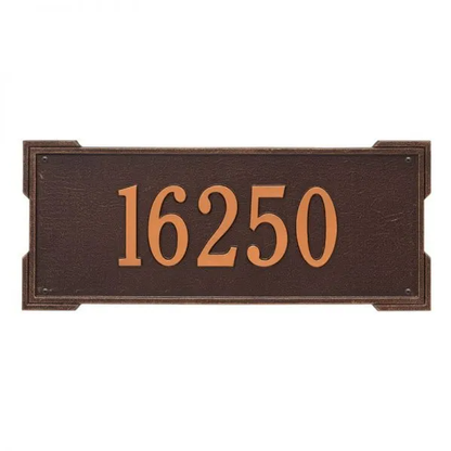 Whitehall 1019 Arch Marker Estate Lawn Address Plaque in Antique Copper