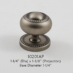 Cabinet Knob -  Shown in Antique Pewter