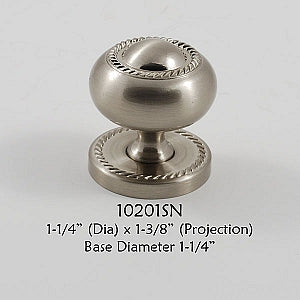 Cabinet Knob -  Shown in Satin Nickel