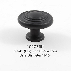 Cabinet Knob -  Shown in Black