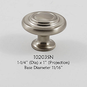Cabinet Knob -  Shown in Satin Nickel