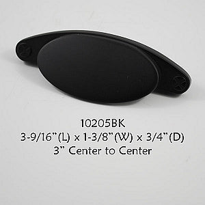 Cabinet Cup Pull-  Shown in Black