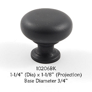 Cabinet Knob -  Shown in Black
