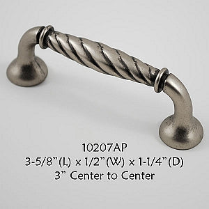 Cabinet Pull -  Shown in Aged Pewter