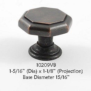Cabinet Knob -  Shown in Venetian Bronze