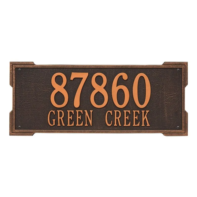 Whitehall 1020 Arch Marker Estate Lawn Address Plaque in Oil Rubbed Bronze