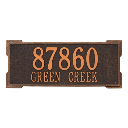 Whitehall 1020 Arch Marker Estate Lawn Address Plaque in Oil Rubbed Bronze