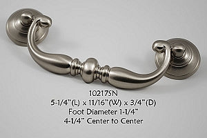 Cabinet Pull -  Shown in Satin Nickel