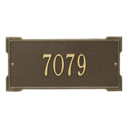 Whitehall 1021 Arch Marker Estate Lawn Address Plaque in Antique Brass