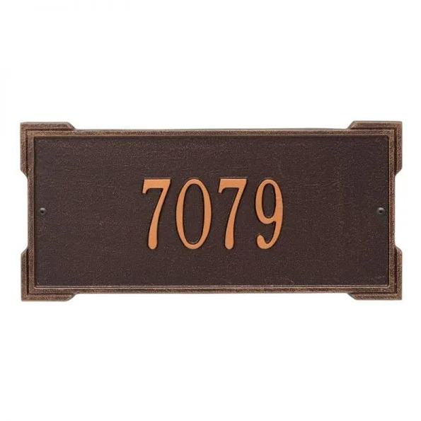 Whitehall 1021 Arch Marker Estate Lawn Address Plaque in Antique Copper