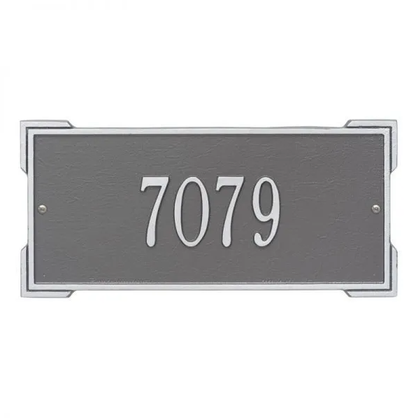 Whitehall 1021 Arch Marker Estate Lawn Address Plaque in Pewter Silver