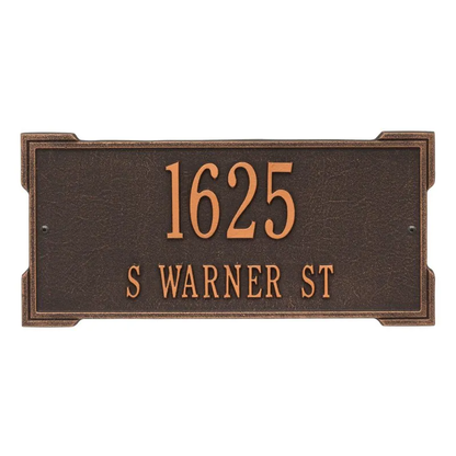 Whitehall 1022 Arch Marker Estate Lawn Address Plaque in Oil Rubbed Bronze
