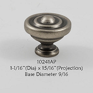 Cabinet Knob -  Shown in Aged Pewter
