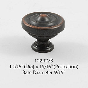 Cabinet Knob -  Shown in Venetian Bronze