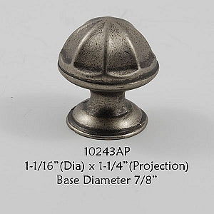 Cabinet Knob -  Shown in Aged Pewter