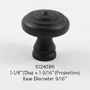 Cabinet Knob -  Shown in Black