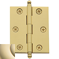 Baldwin 1025 Door Hinge with Ball Tips - Polished Brass