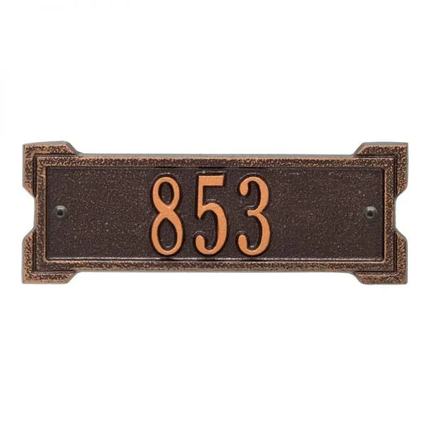 Whitehall 1025 Arch Marker Estate Lawn Address Plaque in Antique Copper