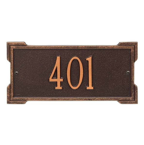  Whitehall 1026 Arch Marker Estate Lawn Address Plaque in Antique Copper