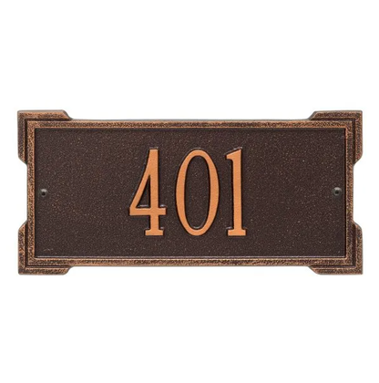  Whitehall 1026 Arch Marker Estate Lawn Address Plaque in Antique Copper