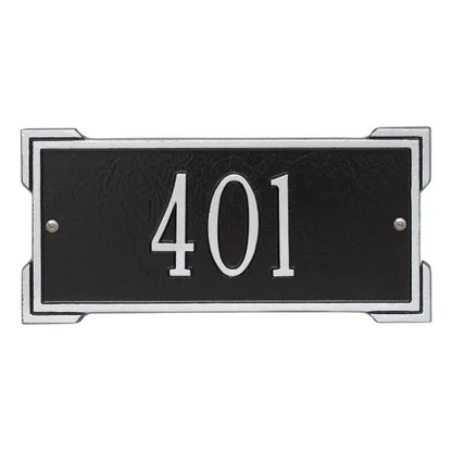  Whitehall 1026 Arch Marker Estate Lawn Address Plaque in Black and Silver