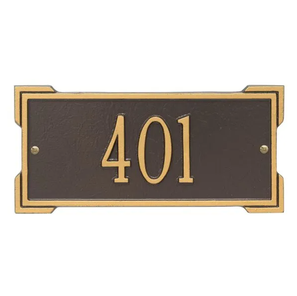 Whitehall 1026 Arch Marker Estate Lawn Address Plaque in Bronze and Gold