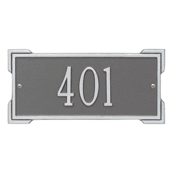  Whitehall 1026 Arch Marker Estate Lawn Address Plaque in Pewter and SIlver