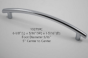 Cabinet Pull -  Shown in Polished Chrome