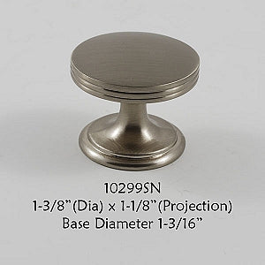 Cabinet Knob -  Shown in Satin Nickel