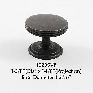 Cabinet Knob -  Shown in Venetian Bronze