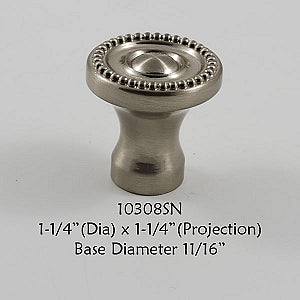 Cabinet Knob -  Shown in Satin Nickel