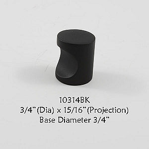Cabinet Knob -  Shown in Black