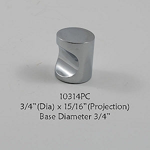Cabinet Knob -  Shown in Polished Chrome