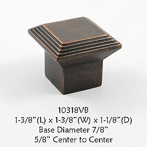 Cabinet Knob -  Shown in Venetian Bronze