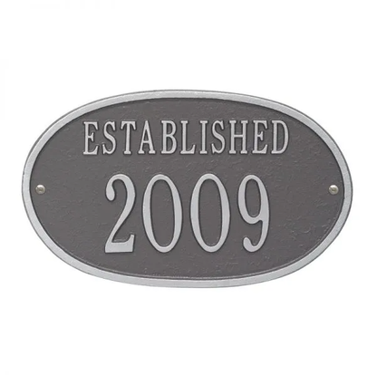 Whitehall Established Date Plaque Standard Wall One Line