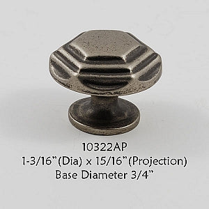 Cabinet Knob -  Shown in Antique Pewter