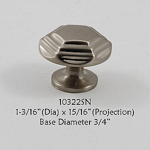 Cabinet Knob -  Shown in Satin Nickel