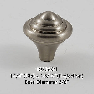 Cabinet Knob -  Shown in Satin Nickel