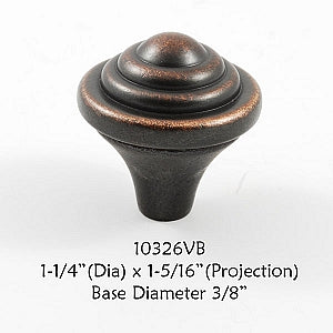 Cabinet Knob -  Shown in Venetian Bronze