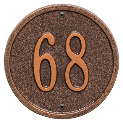 Whitehall 1034 Arch Marker Estate Lawn Address Plaque in Antique Copper